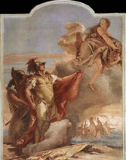 TIEPOLO, Giovanni Domenico Venus Appearing to Aeneas on the Shores of Carthage Norge oil painting art